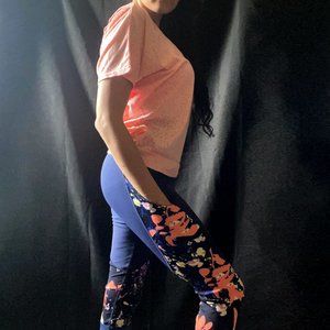 ⭐️ Pop Fit Quinn Navy Coral Leggings